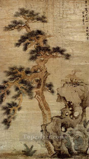 rocks and reishi old China ink Oil Paintings